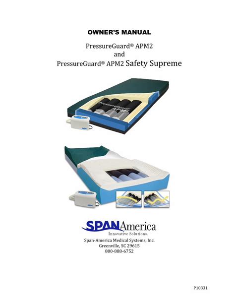 SPAN PRESSUREGUARD APM OWNER'S MANUAL Pdf 